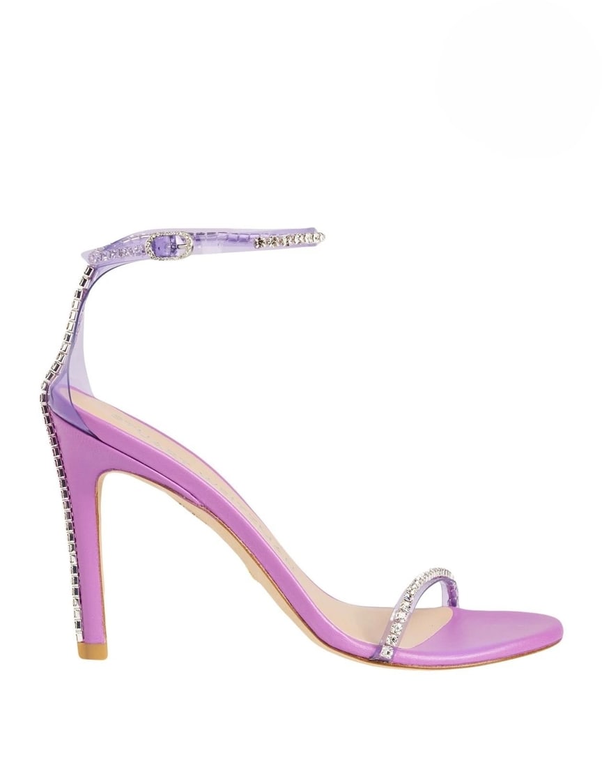 IMPORTED MSRP €495 STUART WEITZMAN Ankle Strap Sandals US9.5 UK7 EU40 Rhinestone Spain NWT (1 of 5)