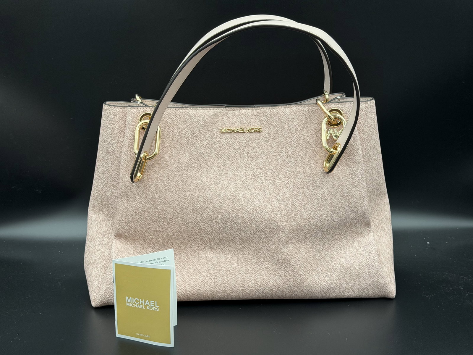 MSRP $628 MICHAEL KORS Trisha Large Leather Tote Bag Brown NWT (1 of 20)