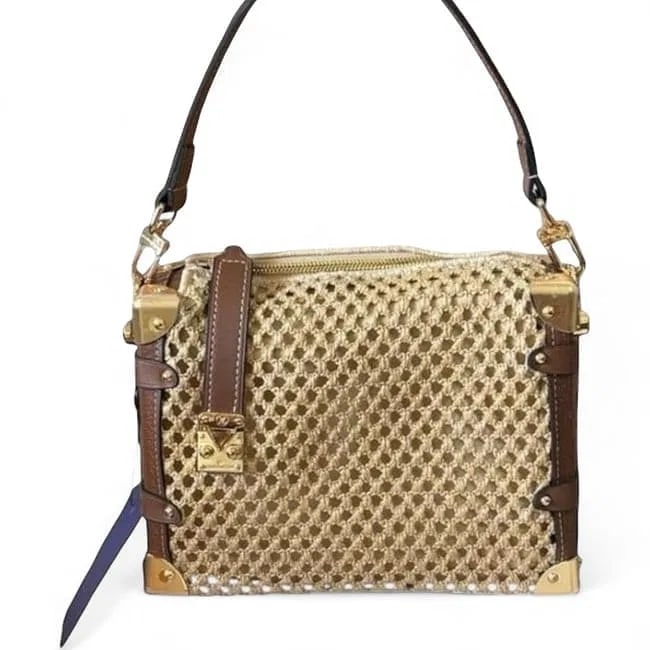 MSRP $5,950 Louis Vuitton Side Trunk MM Woven 2-Way Beauté Bag Gold Hardware NIB (Una (1 of 9)