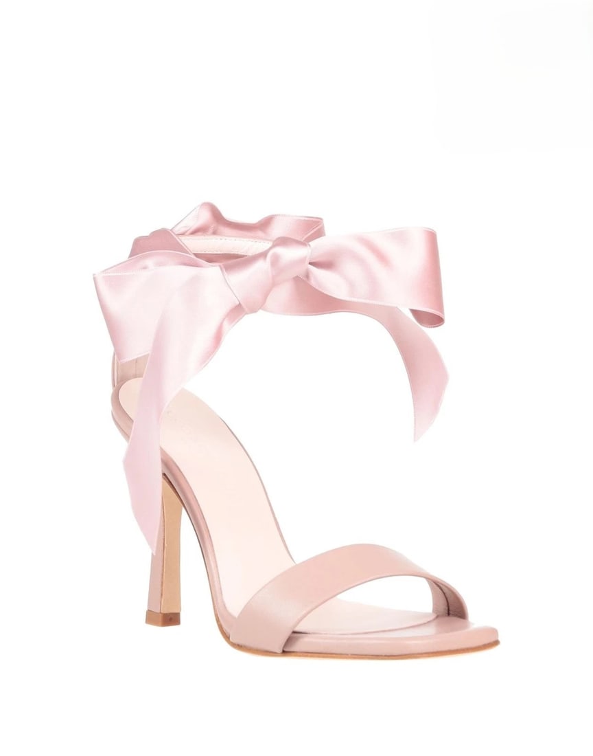 IMPORTED MSRP €326 LUCA VALENTINI Leather Ankle Strap Sandals US7 UK4 EU37 Made in Italy NWT (1 of 7)