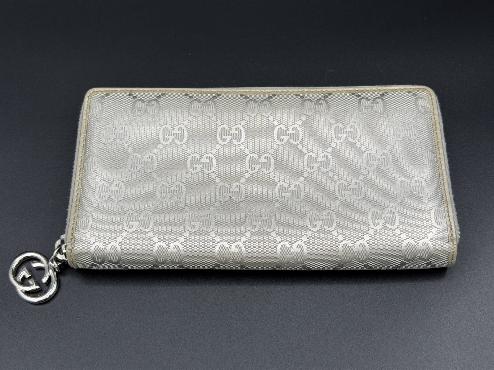 MSRP $995 GUCCI GG Canvas Zip-Around Wallet Champagne Beige (Unauthenticated) (1 of 17)