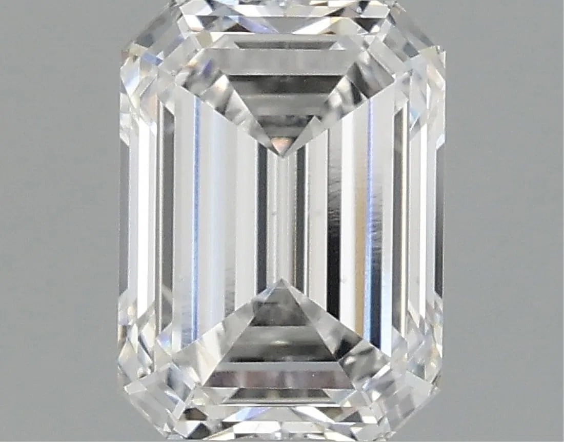 $5,500 ERV 1.56ct E VS2 IGI Emerald Cut Lab Diamond: 1.56ct E VS2 IGI Certified CVD Lab-Grown Emerald Diamond Type IIa Offered is a loose IGI-certified lab-grown emerald-cut diamond weighing 1.56 carats. This stone features E color and VS2 clarity, with