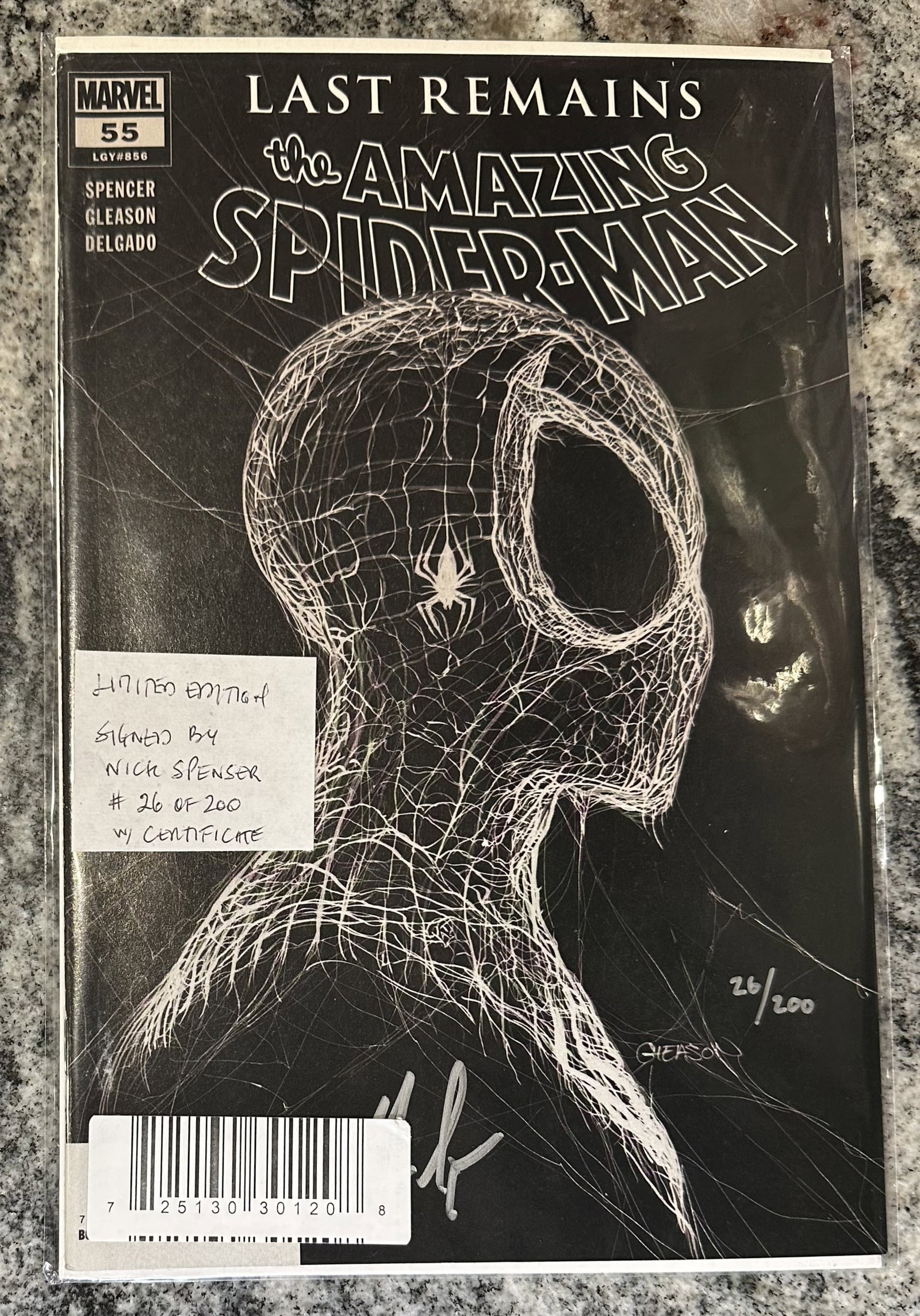 The Amazing Spider–Man (ASM) #55 "Last Remains" LE Signed by Nick Spencer 26/200 + COA (1 of 4)