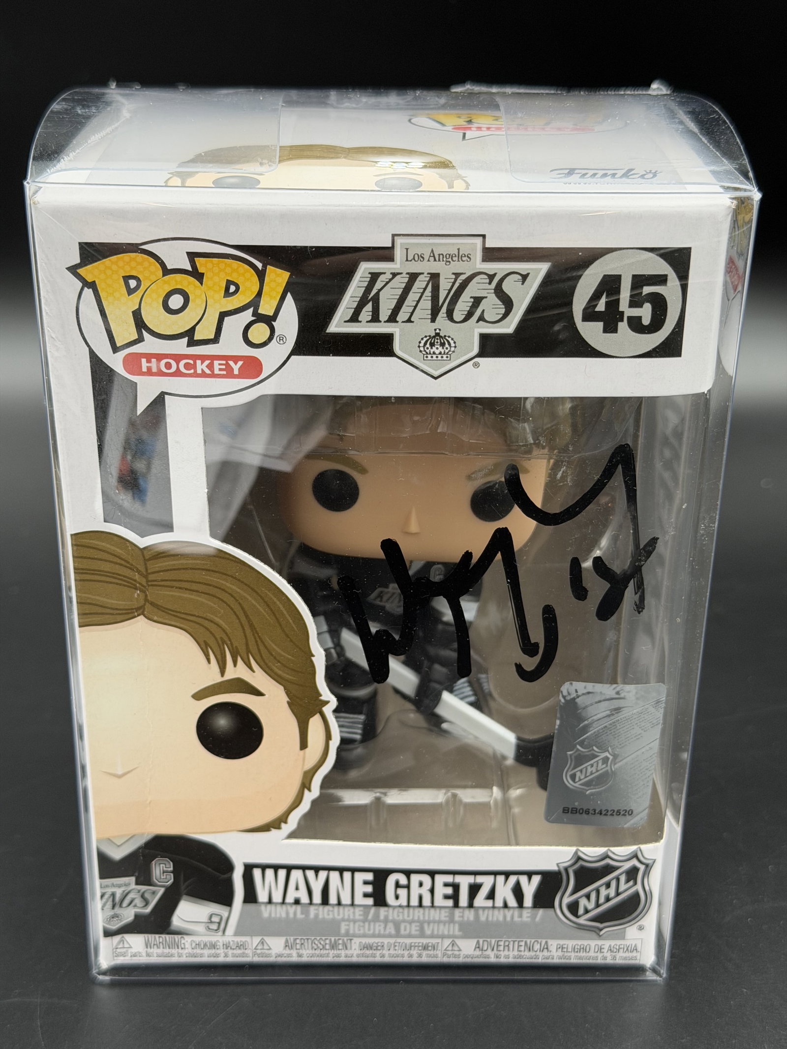 Autographed Wayne Gretzky Los Angeles Kings Funko Pop! #45 Vinyl Figure GA COA NIB (1 of 8)