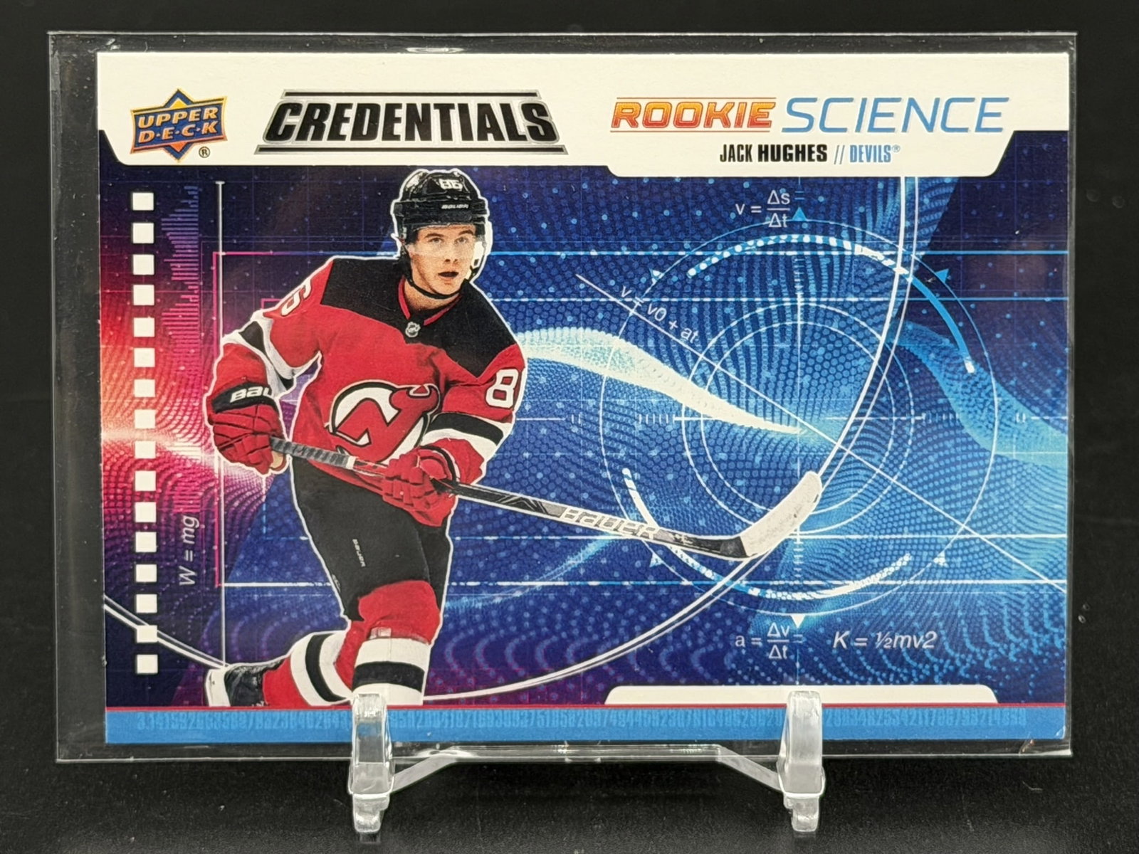 Jack Hughes 2019-20 Upper Deck Credentials Rookie Science RS-01 New Jersey Devils RC (1 of 2)