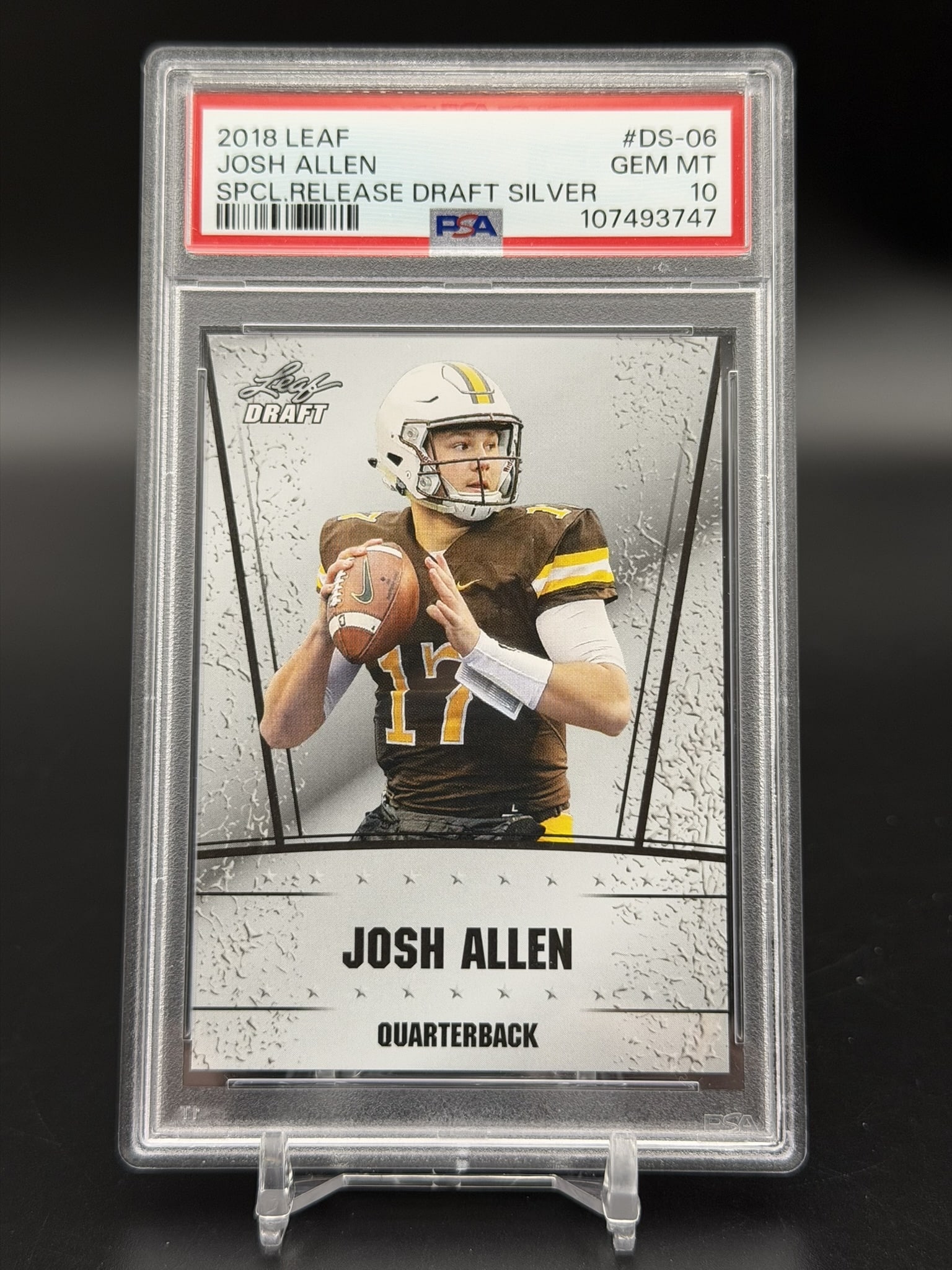 PSA 10 2018 Leaf Draft Silver "Special Release" Josh Allen Rookie Card #DS-06 PSA Gem Mint 10 Rare (1 of 4)