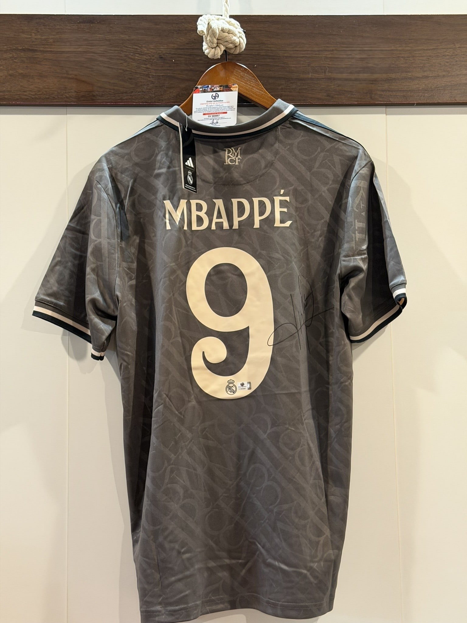 Kylian Mbappé Real Madrid Autographed 2024–25 Adidas Third Jersey – GA COA (1 of 7)