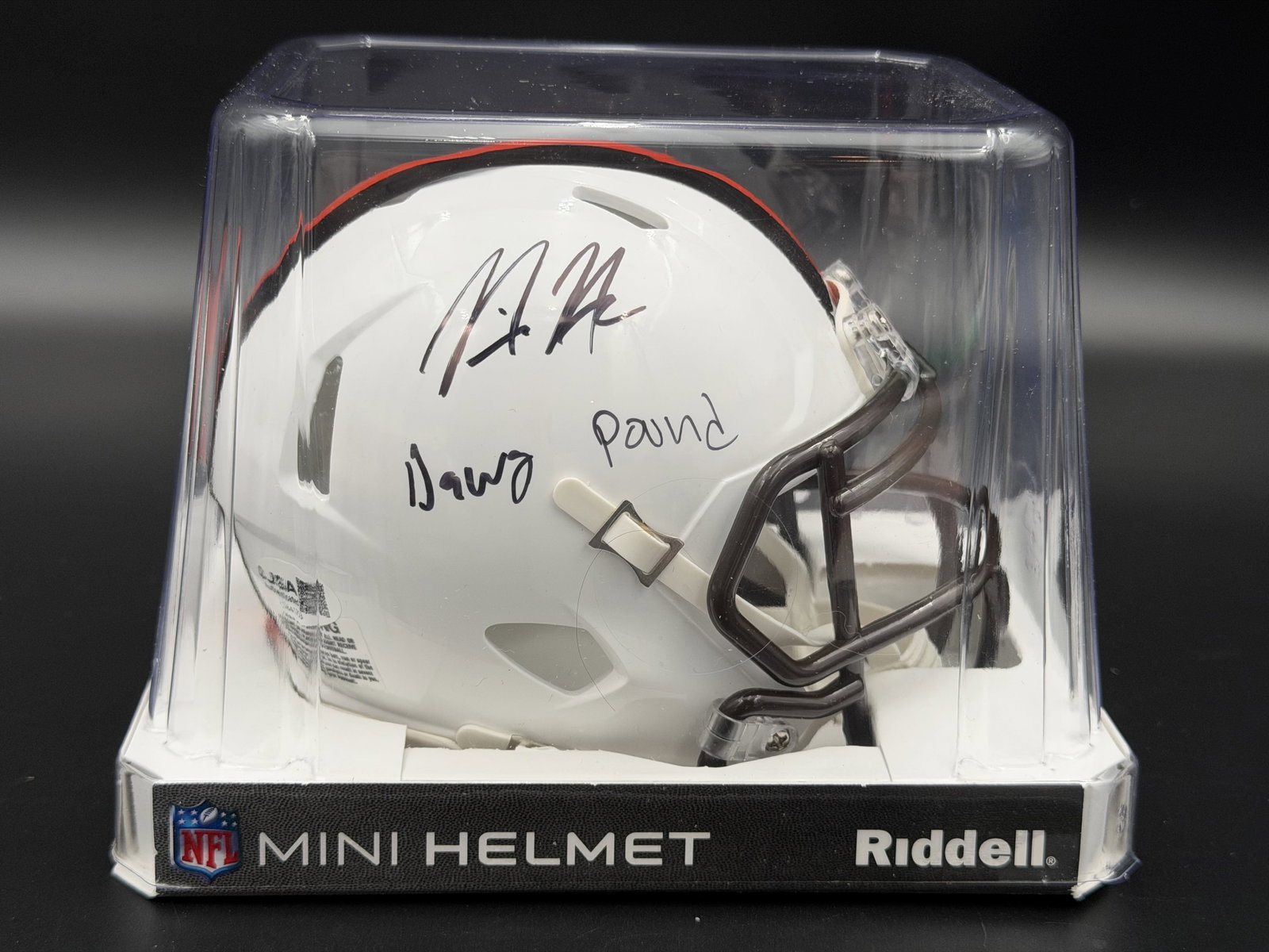 Nik Needham Cleveland Browns Signed and Inscribed Riddell NFL Mini-Helmet JSA COA NIB (1 of 8)