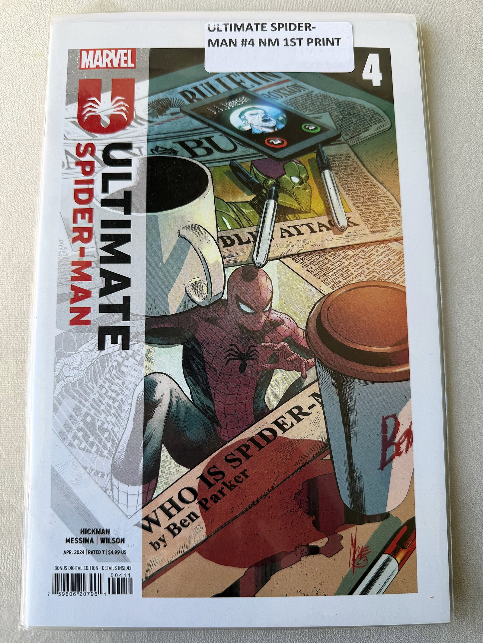 Ultimate Spider–Man #4 (2024) – 1st Print – The Hickman & Messina Era (1 of 1)