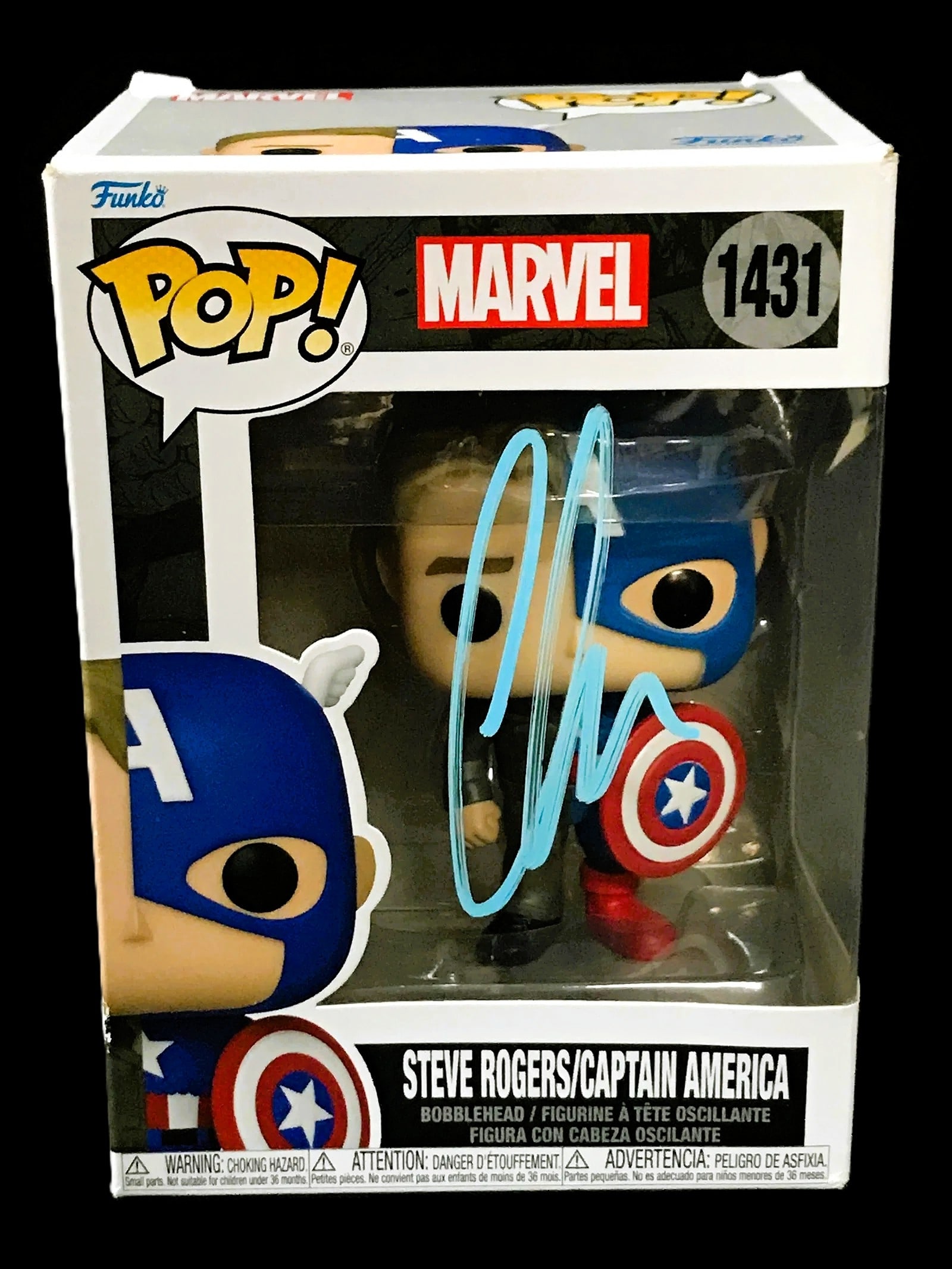 Chris Evans Signed Steve Rogers/Captain America Funko Pop! #1431 KB COA (1 of 3)