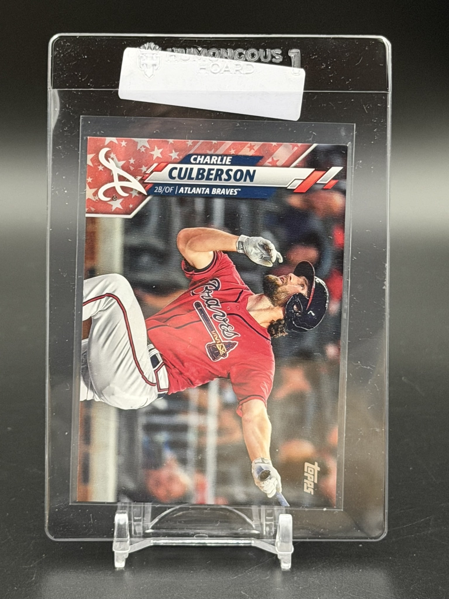 2020 Topps Charlie Culberson Independence Day Parallel #77 /76 Atlanta Braves SP (1 of 4)