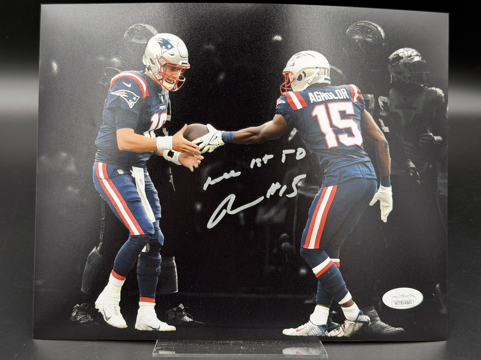 Autographed & Inscribed Nelson Agholor New England Patriots 8" × 10" Photo JSA COA (1 of 6)