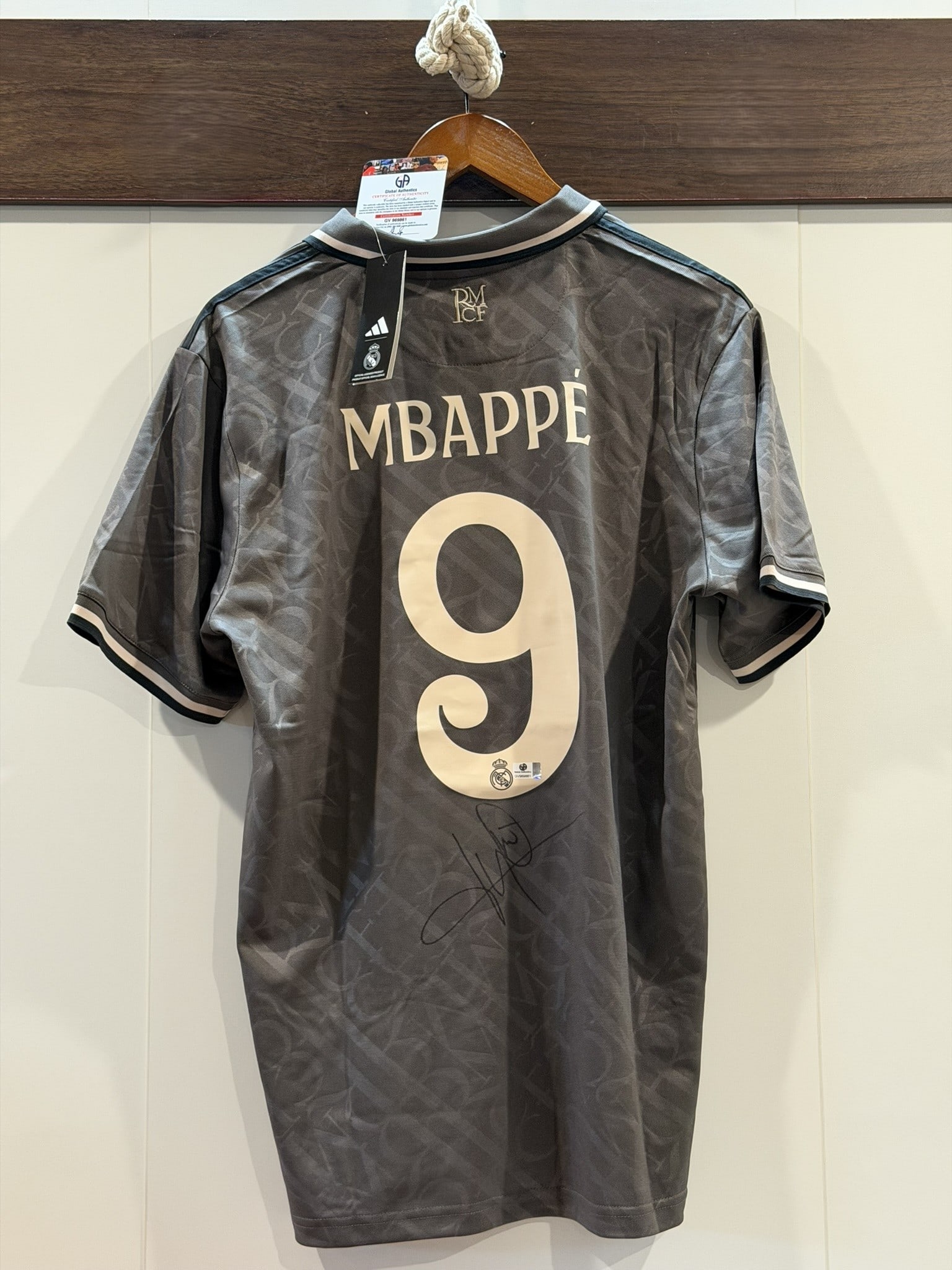 Kylian Mbappé Real Madrid Autographed 2024–25 Adidas Third Jersey – GA COA (1 of 6)