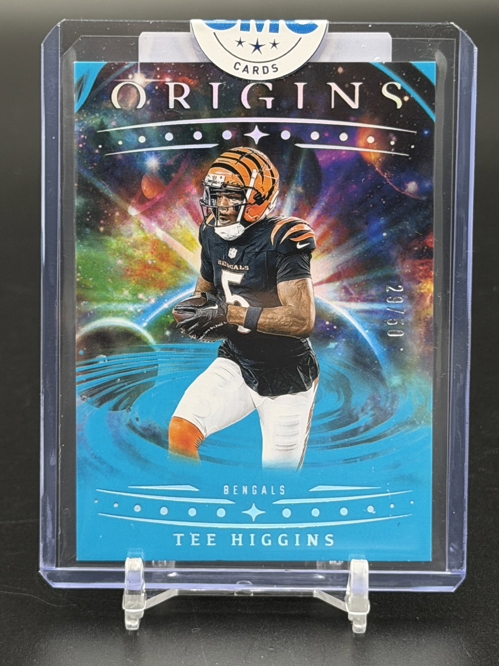2025 Panini Origins Tee Higgins Blue Parallel 29/50 #73 Cincinnati Bengals SP (1 of 3)