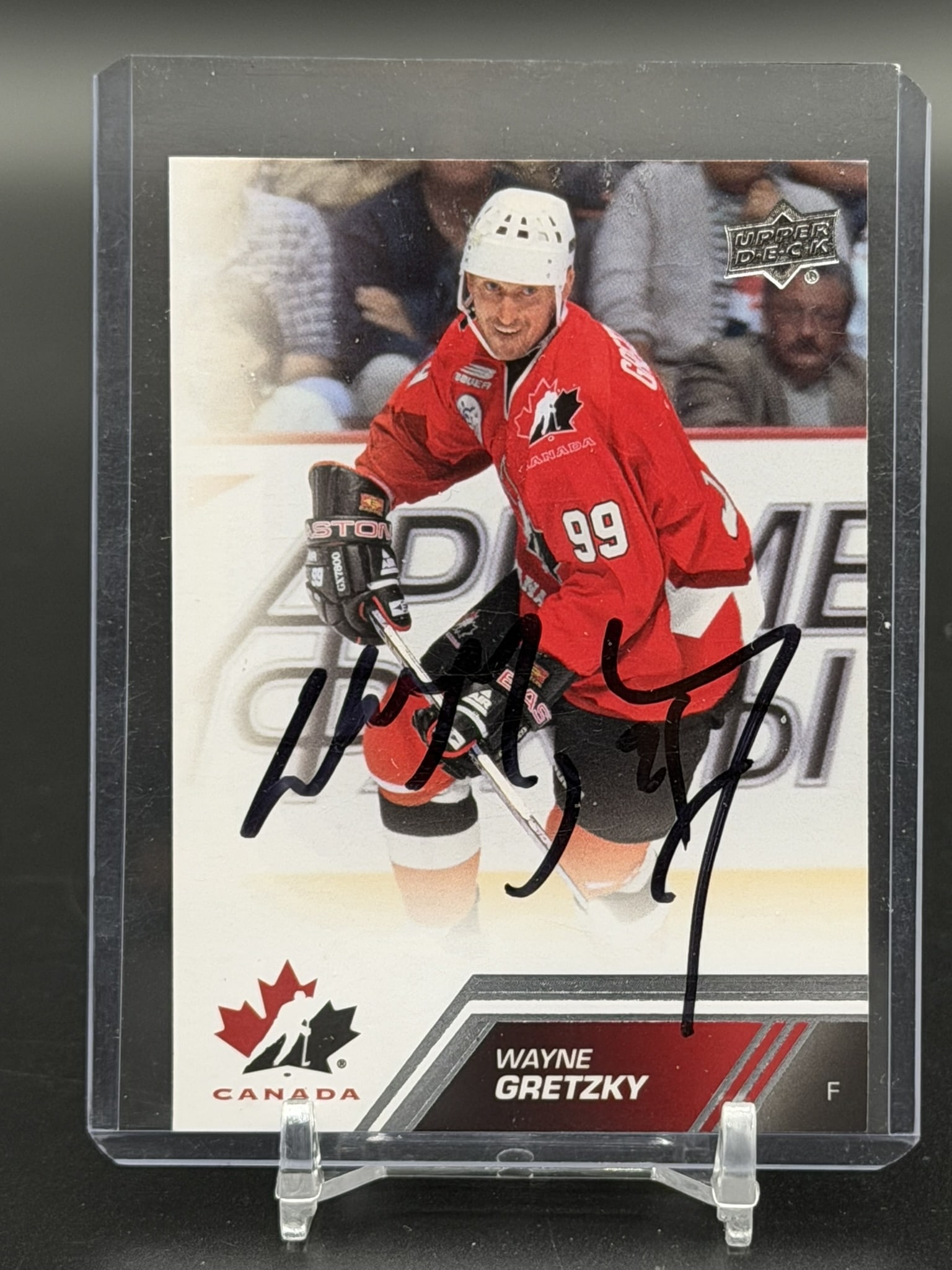 Hand Signed Wayne Gretzky 2013 Upper Deck Team Canada #99 Hockey Card (1 of 3)