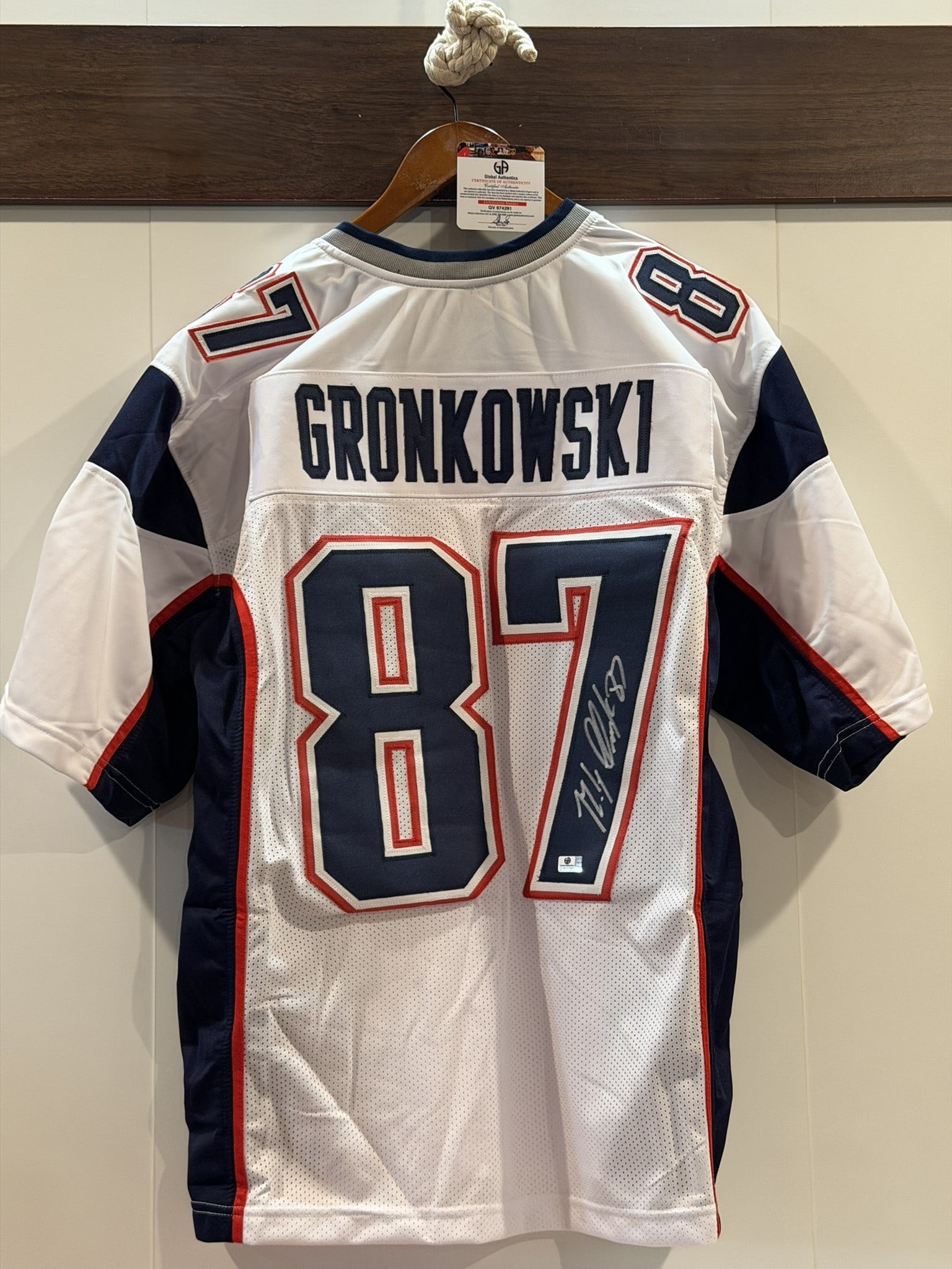 Rob Gronkowski Signed Patriots #87 NFL Jersey GA COA Sz XL NWOT (1 of 6)