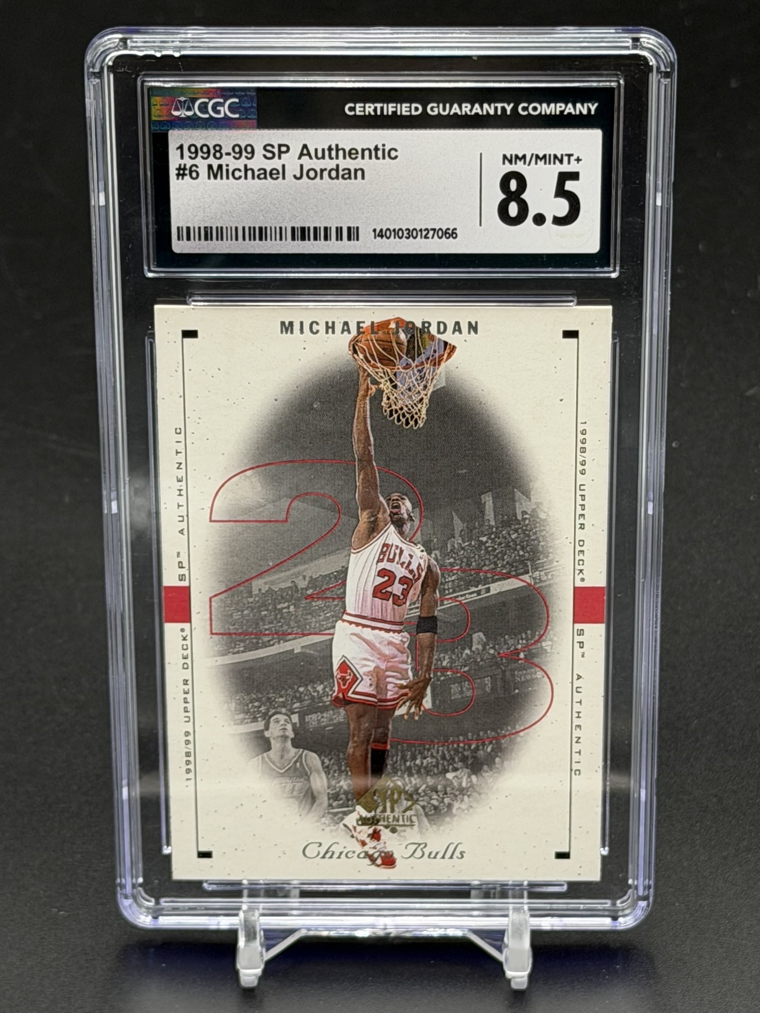 1998-99 SP Authentic Michael Jordan #6 CGC 8.5 NM/Mint+ Chicago Bulls Upper Deck Basketball Card (1 of 4)