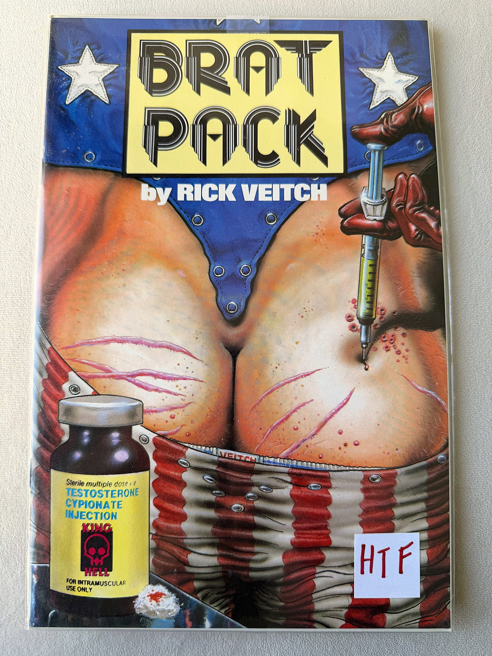 Brat Pack #5 (1991) – Rick Veitch – Definitive Underground Superhero Satire: A rare acquisition of a "Modern Age Masterwork": Brat Pack #5 (1991), written and illustrated by the legendary Rick Veitch. Published under his own King Hell imprint, this series is widely considered 
