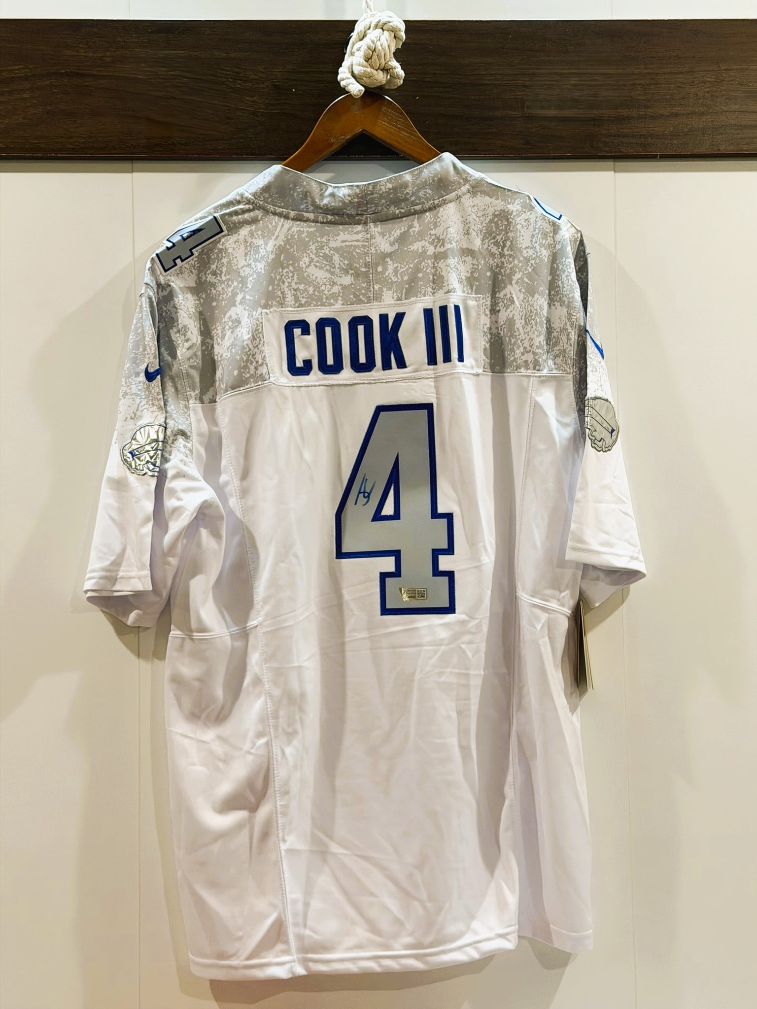 James Cook Signed Bills #4 Nike NFL Jersey ACE COA Sz L NWT (1 of 7)