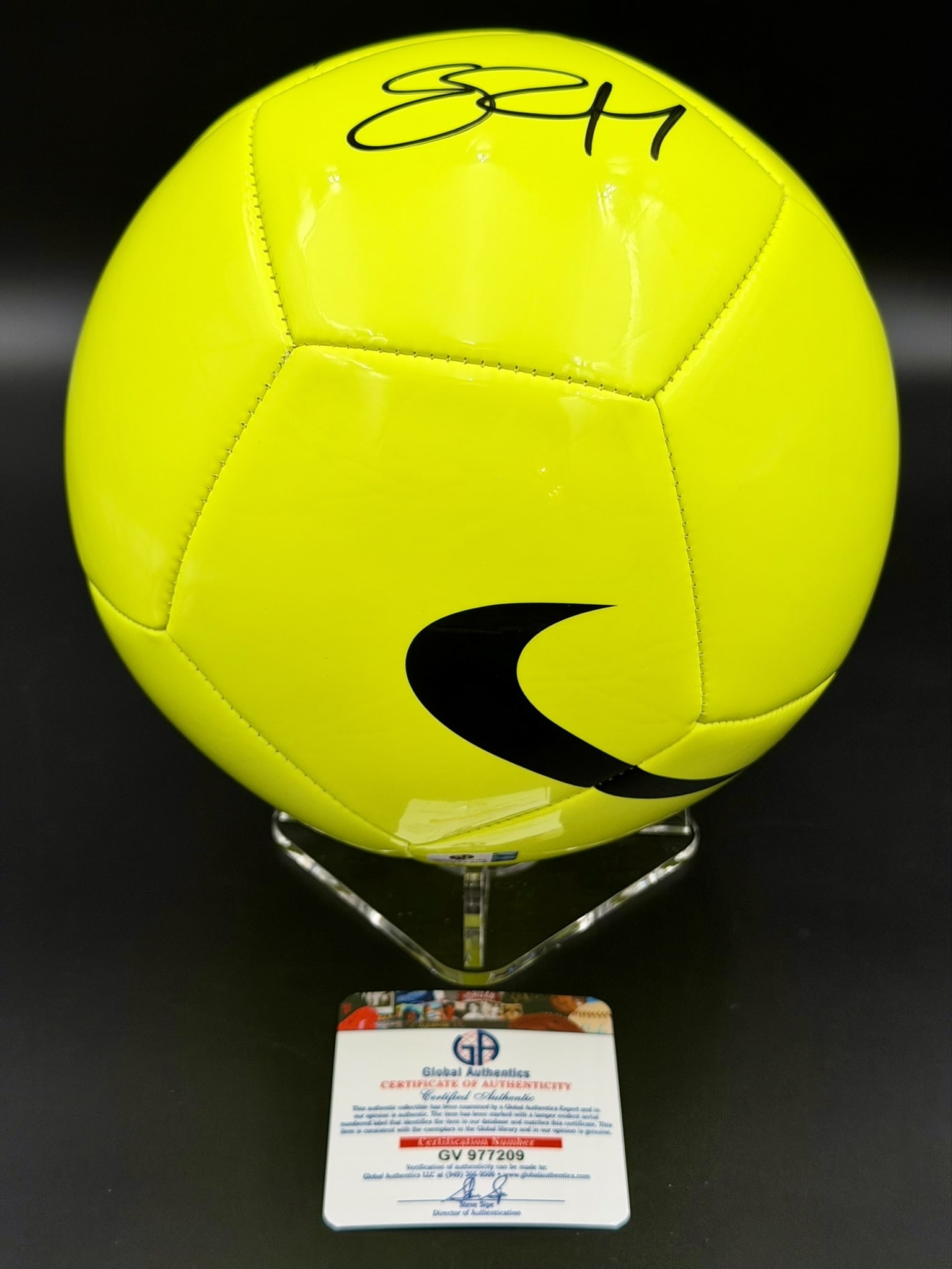 Erling Haaland Signed Nike Pitch Size 5 Soccer Ball GA COA (1 of 8)