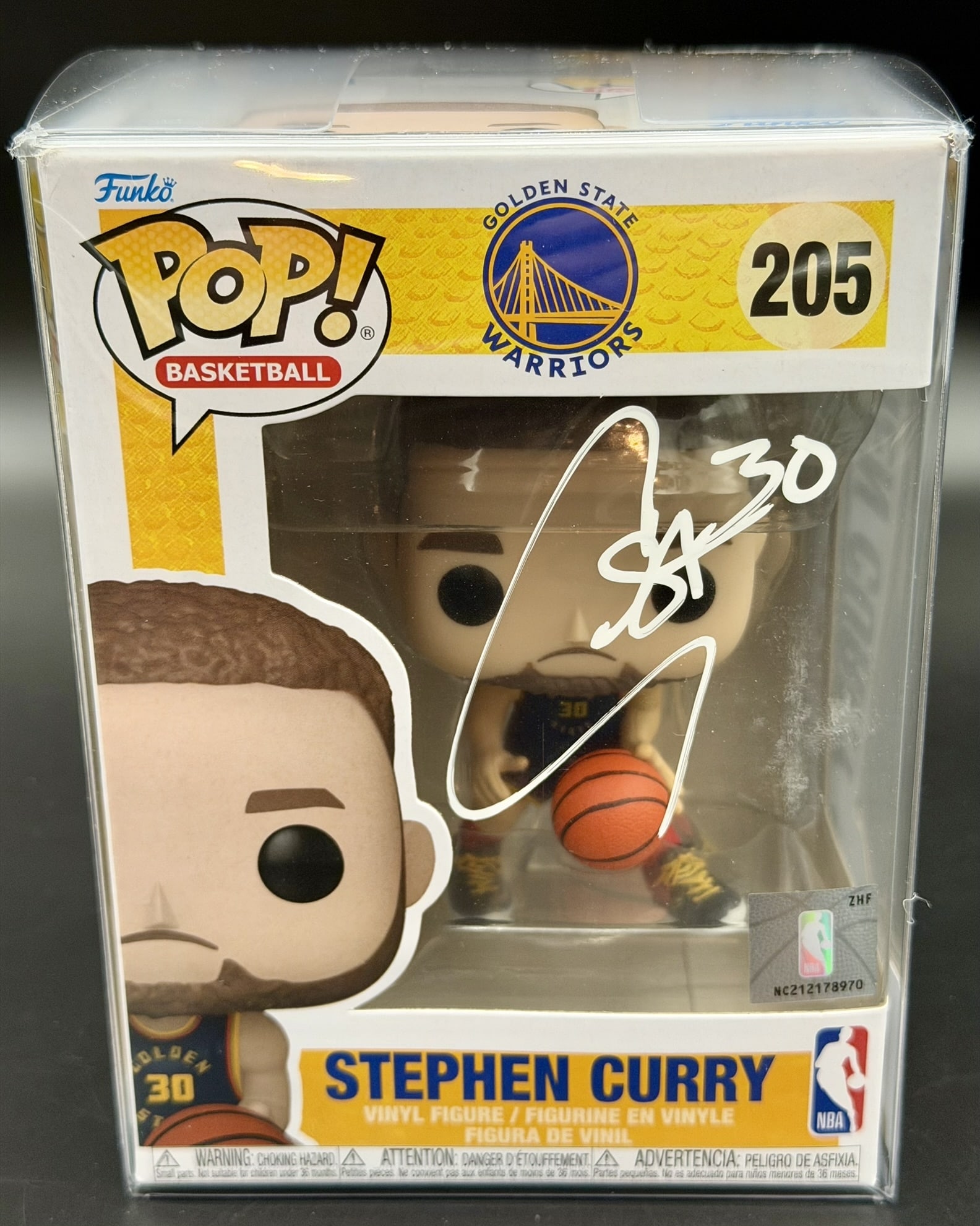 Stephen Curry Signed Funko Pop! Basketball #205 Golden State Warriors Vinyl Figure GA COA NIB (1 of 10)
