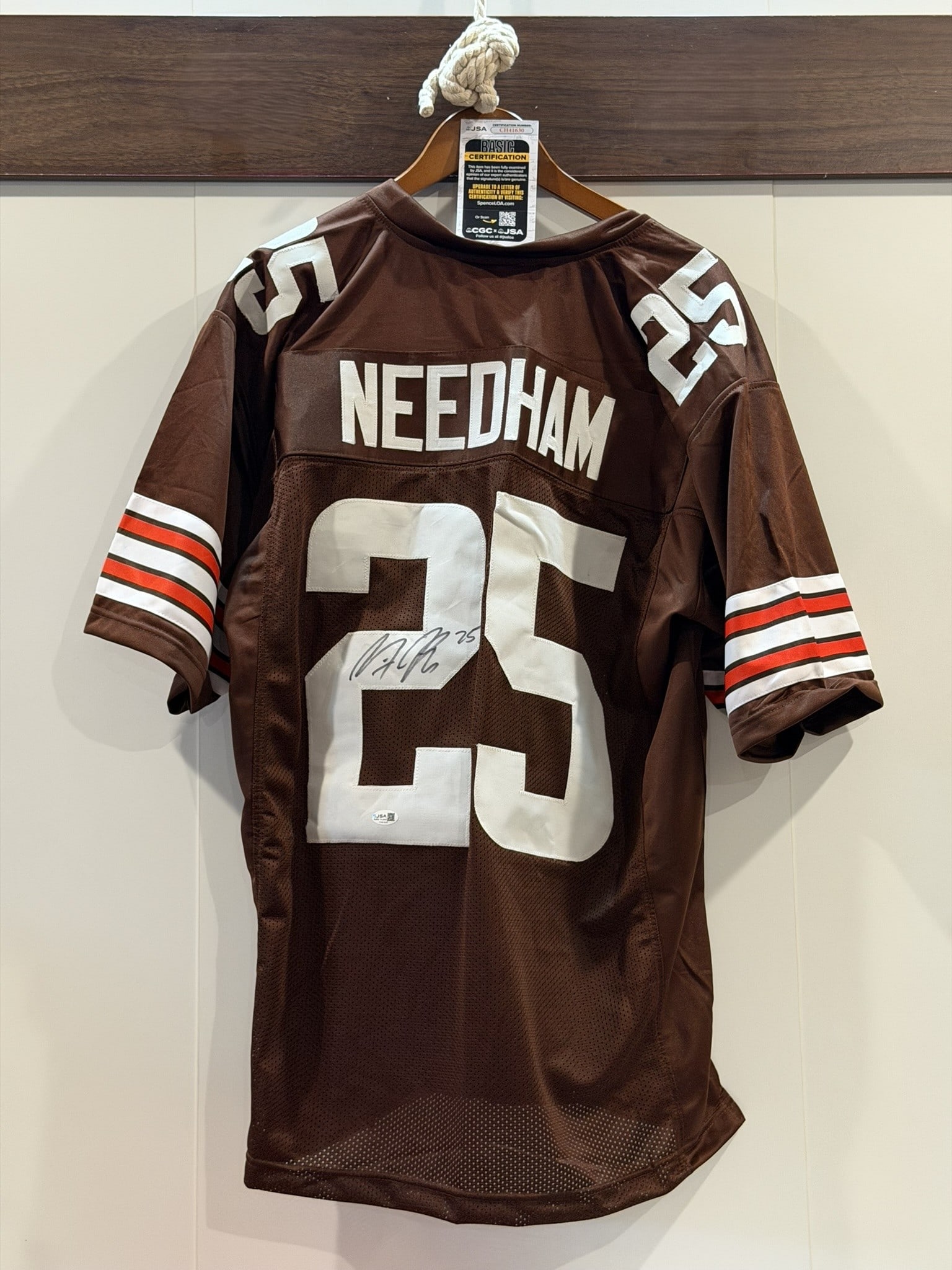 Nik Needham Signed Cleveland Browns #25 NFL Jersey JSA COA Sz XL NWOT (1 of 7)