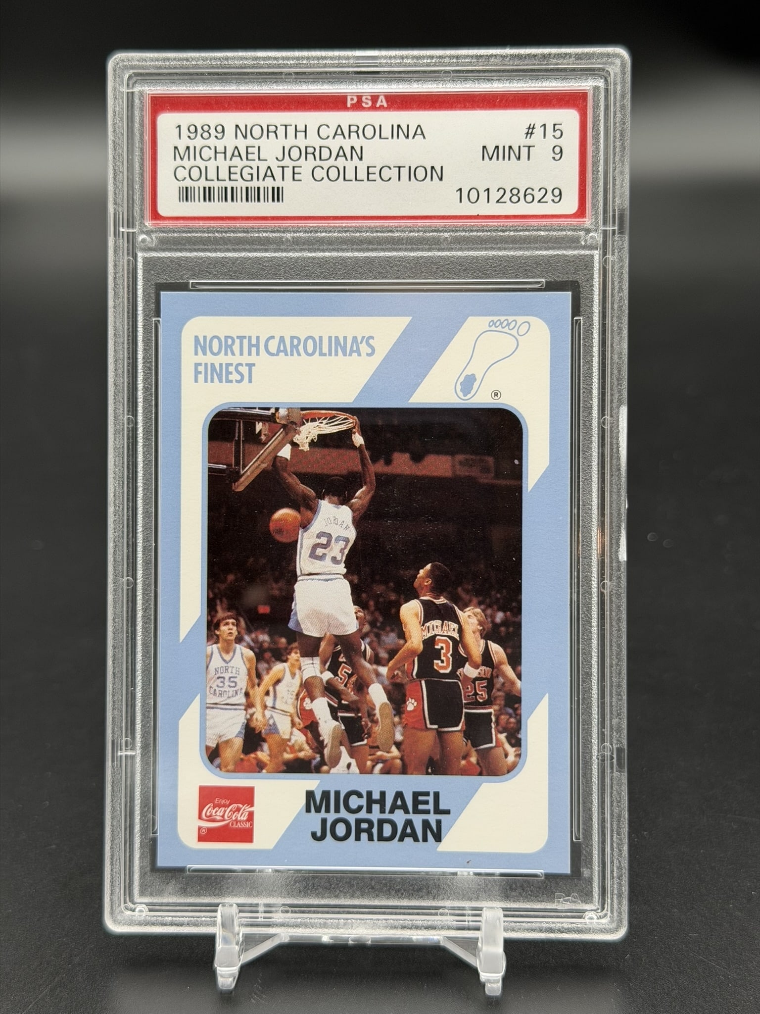 1989 Collegiate Collection Michael Jordan North Carolina Finest #15 PSA 9 Mint Tar Heels Card (1 of 5)