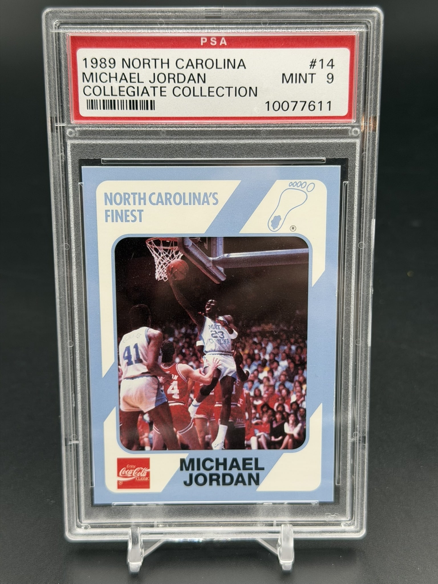 1989 Collegiate Collection Michael Jordan North Carolina Finest #14 PSA 9 Mint Tar Heels Card (1 of 5)