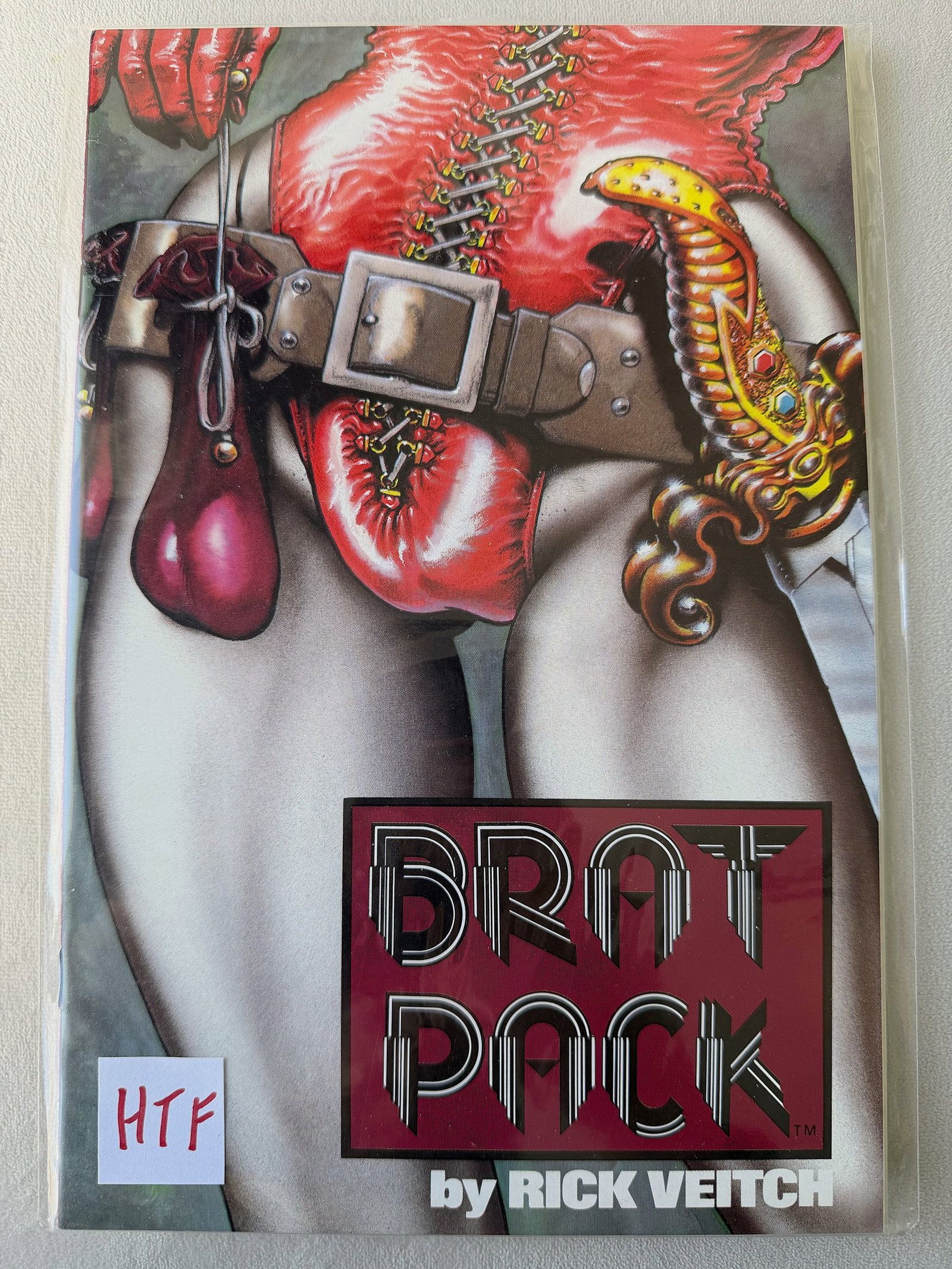 Brat Pack (1990) – "The Testosterone Edition" – Rare Alternate Cover by Rick Veitch: An exceptional acquisition for the connoisseur of underground and deconstructionist art: the Brat Pack (1990) Alternate Cover Edition. Written, illustrated, and published by the legendary Rick Veitch 