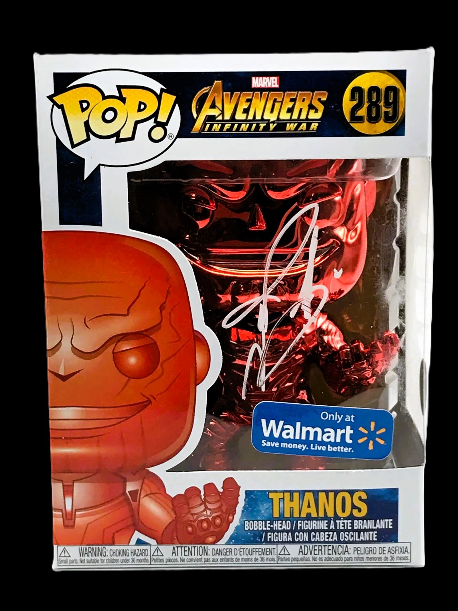 Josh Brolin Signed Thanos Funko Pop! #289 (Red Chrome Walmart) KB COA (1 of 4)