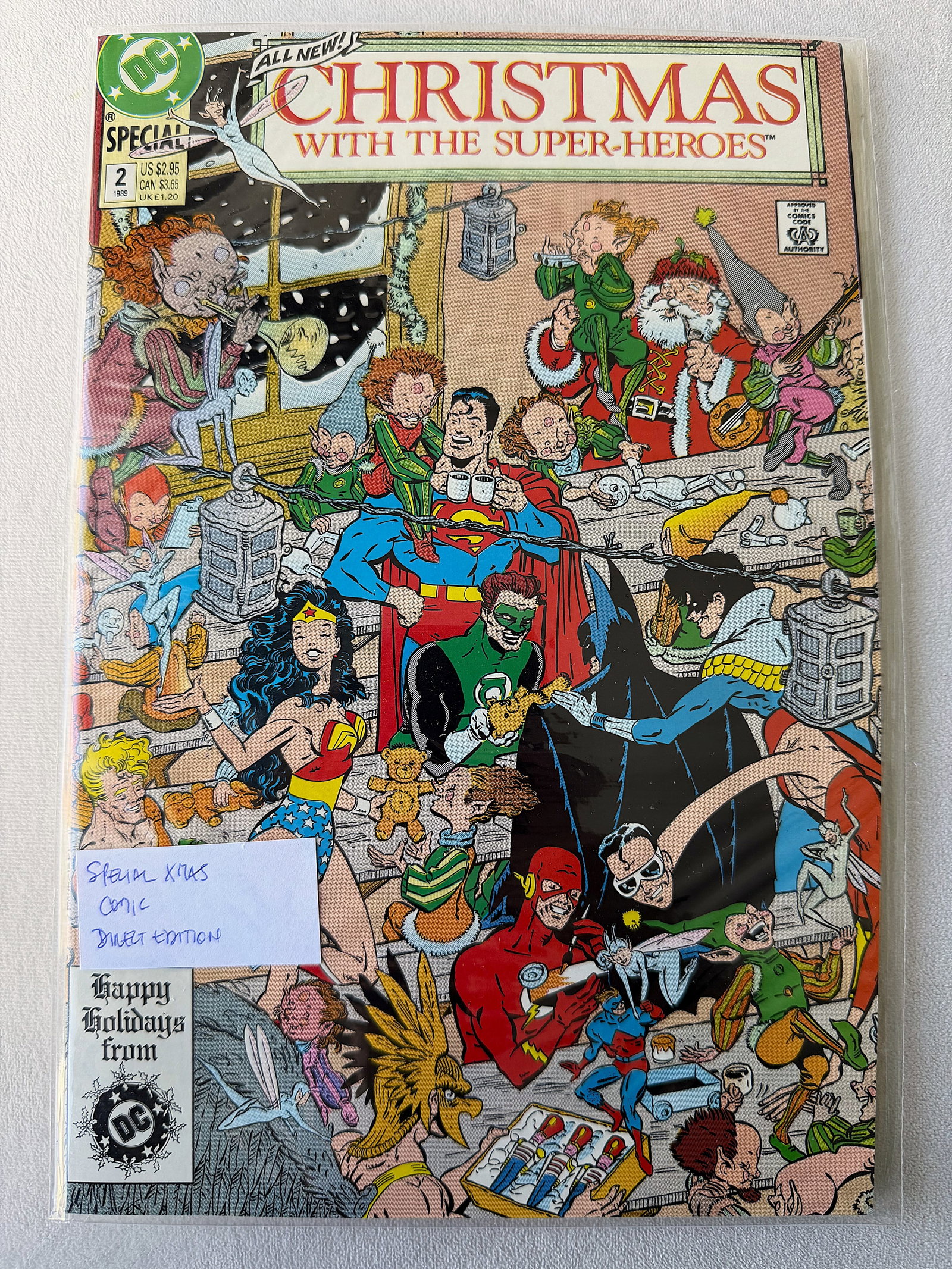 Christmas with the Super–Heroes #2 (1988) – Rare Direct Edition – Prestige Holiday (1 of 2)