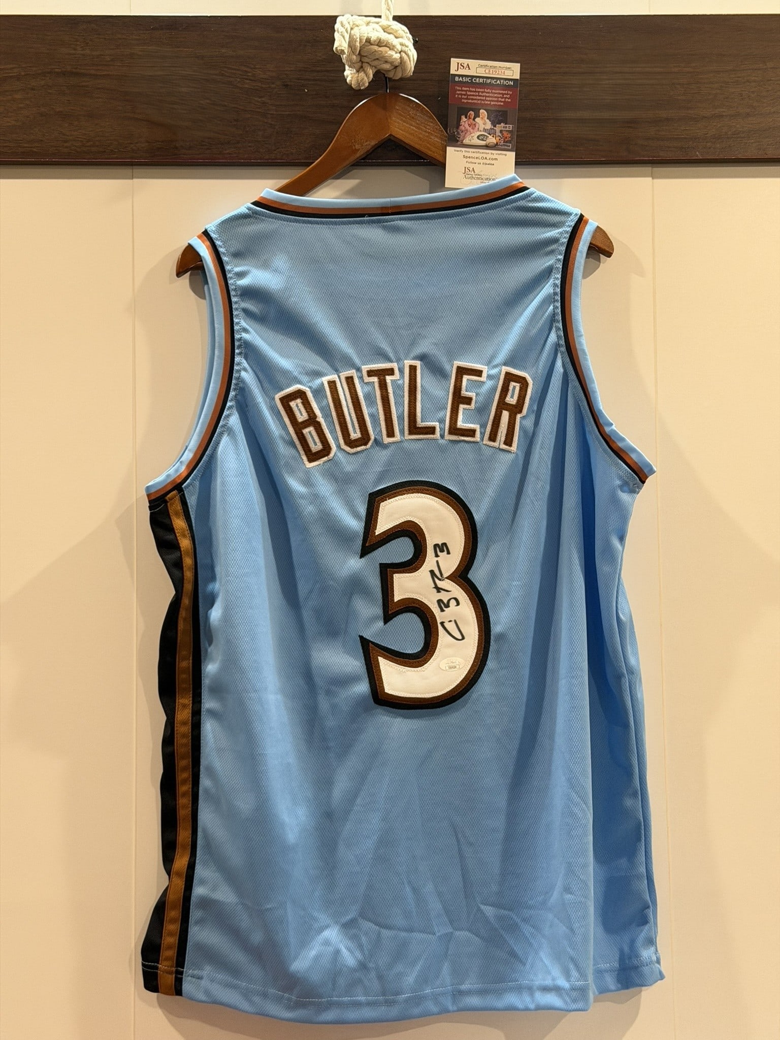 Jared Butler Signed Wizards #3 NBA Jersey JSA COA Sz XL NWOT: Washington Wizards basketball jersey personally signed by Jared Butler in black marker across the reverse number "3." The jersey features Butler nameplate, player number 3, Washington team graphics, a