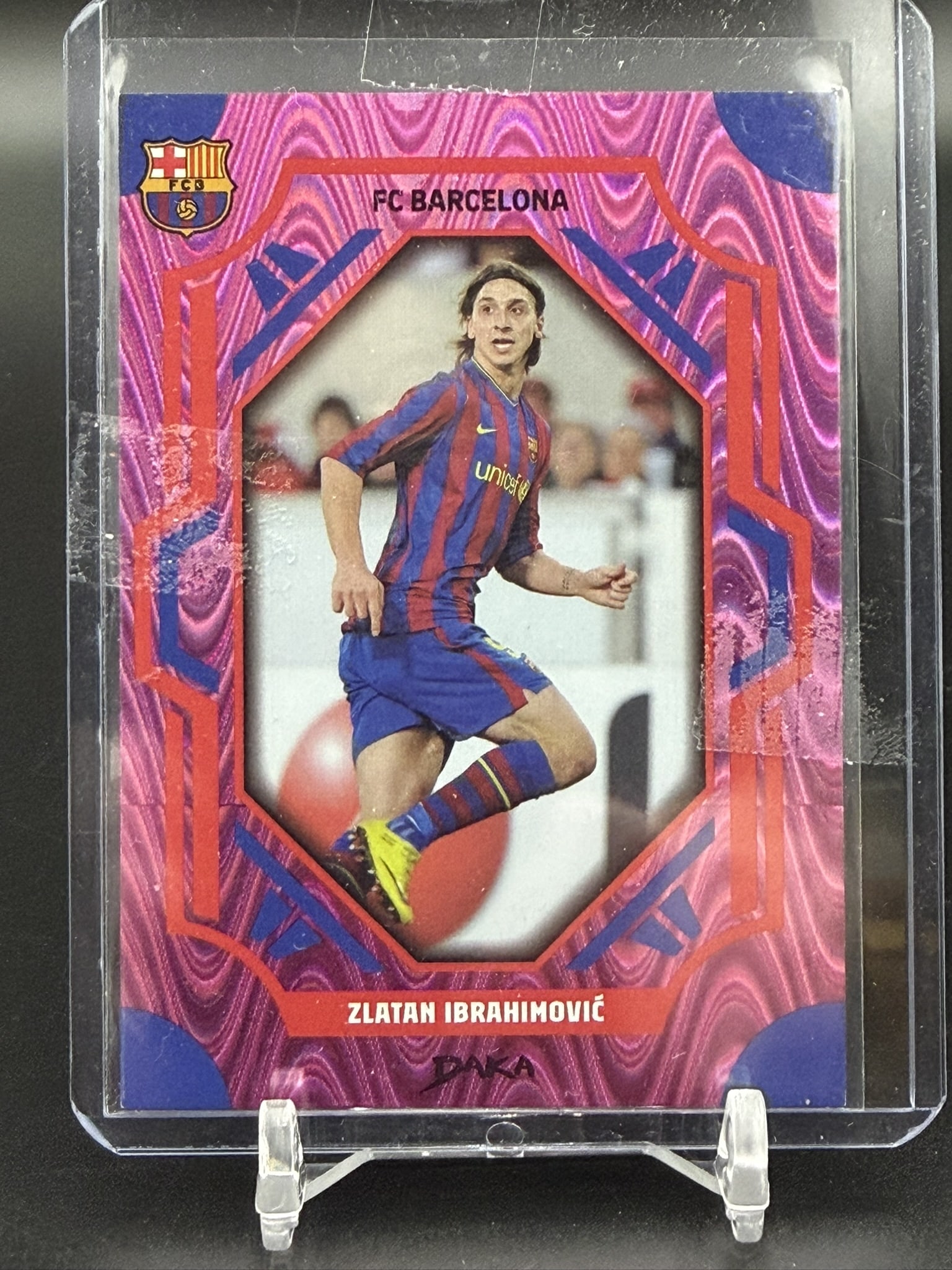 2025 DAKA FC Barcelona Zlatan Ibrahimović Pink Parallel Card Serial #46/75 (1 of 4)