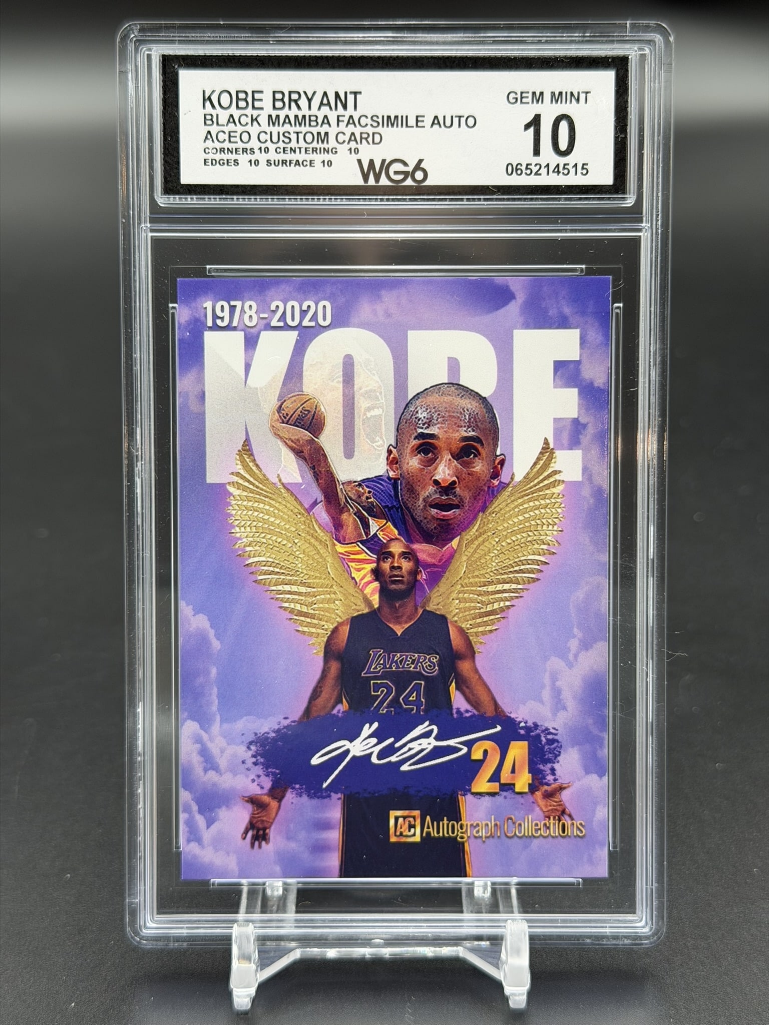 Kobe Bryant Facsimile Auto AC Autograph Collections ACEO Custom Card WG6 10 Gem Mint Lakers (1 of 5)