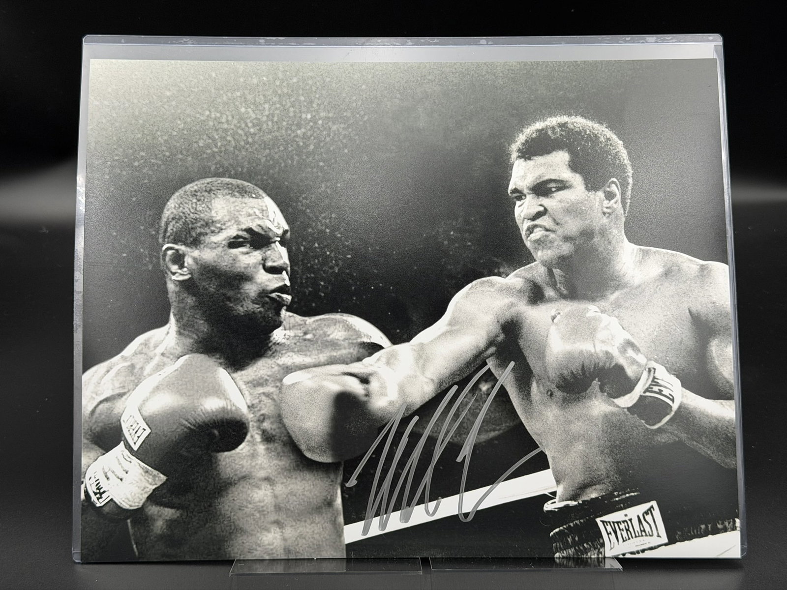 Mike Tyson Signed Boxing Photo w/ Muhammad Ali What If? Beckett COA 14.5x 11.5 (1 of 5)