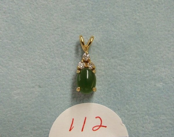 Jade Pendant in 14K