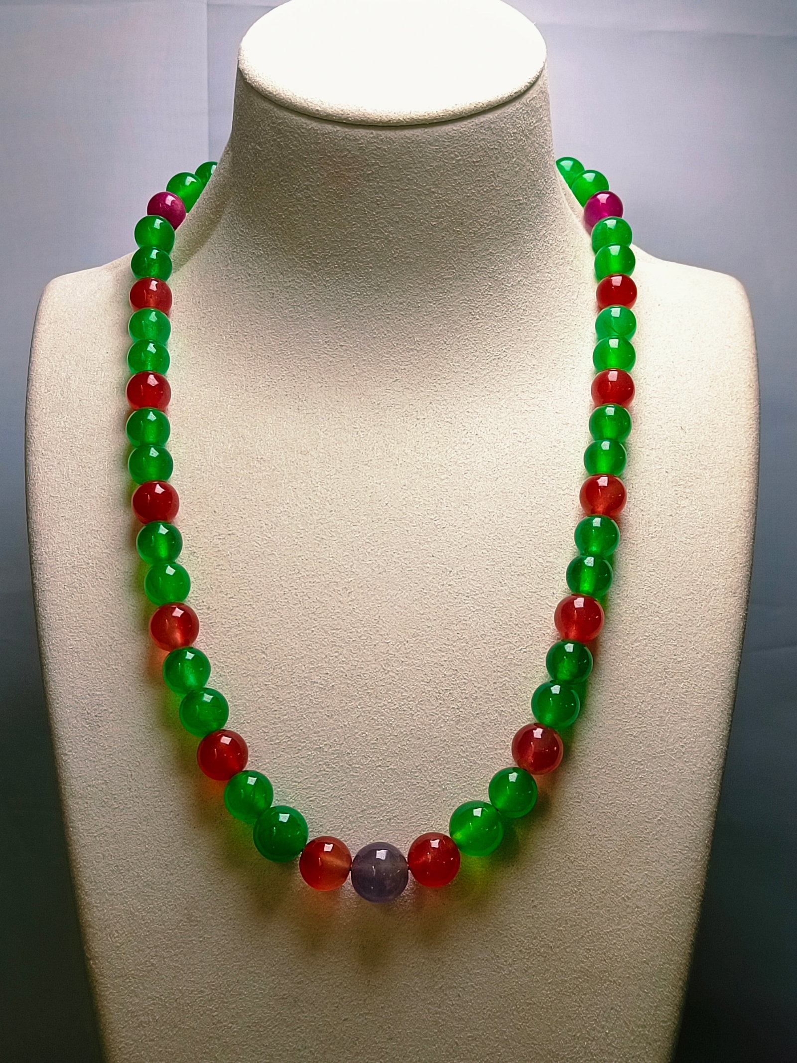 Dragon Stone Multicolored Jadeite Necklace (1 of 8)