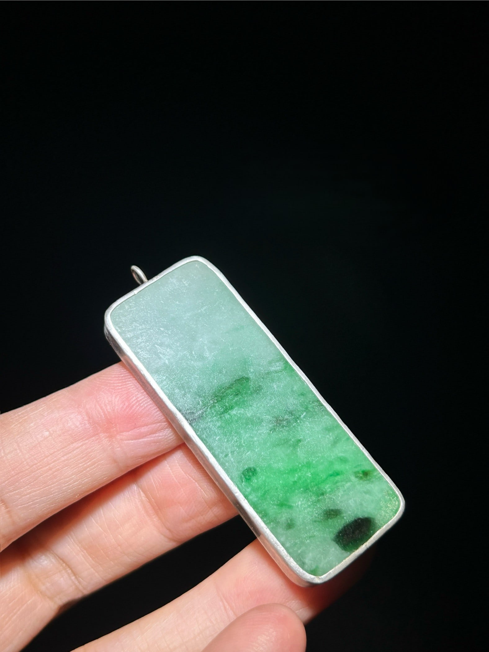 One silver-plated jade "Peace and Safety" pendant (1 of 9)