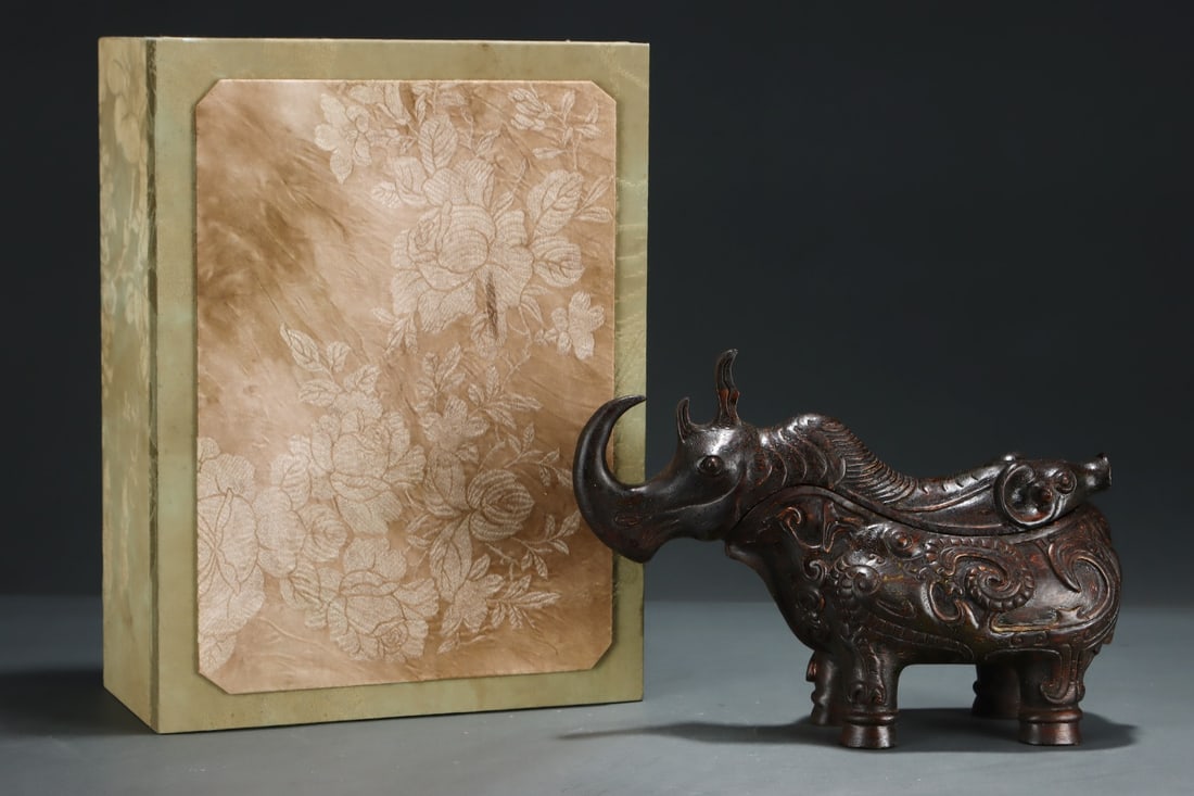 Former Palace Collection Agarwood Bionic Ancient Beast Statue (1 of 8)