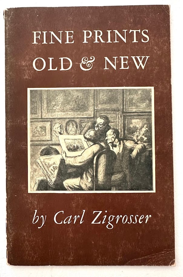 Wanda Gag. Fine Prints Old & New, by Carl Zigrosser.: New York: 1937. Illustrated; first edition; inscribed by the author to Wanda Gag, American artist and illustrator; page 52 with an illustration by Gag; covers rubbed and lightly rubbed, otherwise