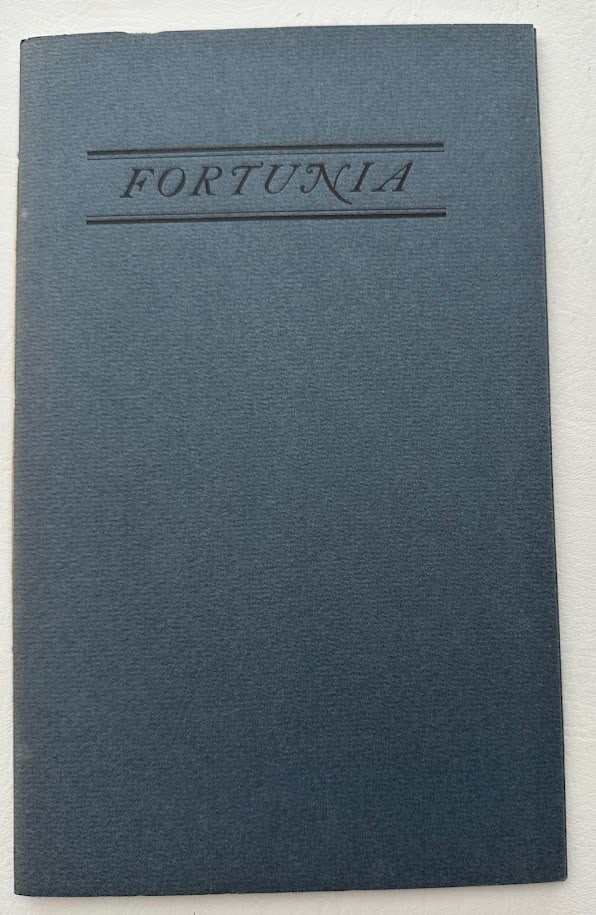 Maurice Sendak. Fortunia. A Tale by Mme D'aulnoy. Translated by Richard Schaubeck.: New York: 1974. Original printed wrappers; illustrated with three full page and one small drawing by Sendak. Limited to 300 numbered copies SIGNED by Sendak and Schaubeck. Fine copy.