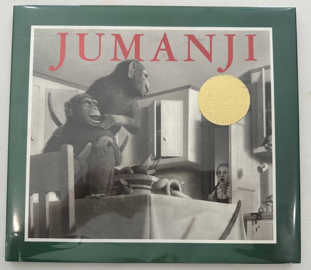 Chris Van Allsburg. Jumanji.: Boston: 1981. With fourteen color illustrations by the author. First printing; fine in jacket. With a small original drawing SIGNED by Van Allsburg on the 2nd half title. Winner of The Caldecott