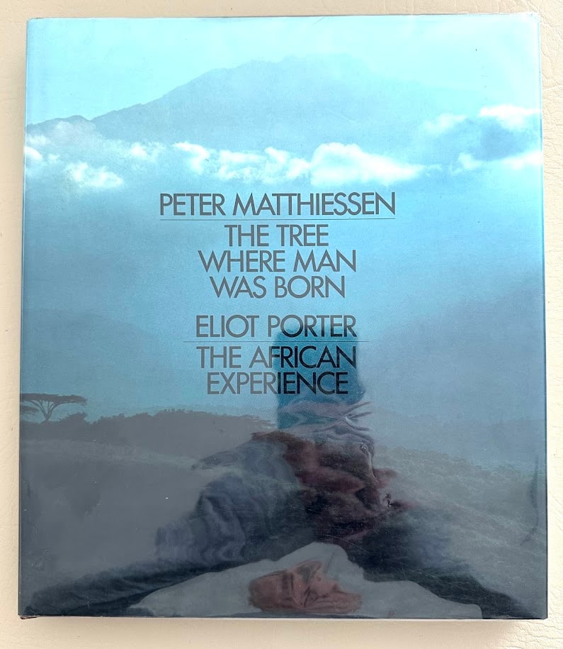 Peter Matthiessen. The Tree Where Man Was Born. First Edition: New York: Dutton, 1972. Large 4to; 247pp; brown cloth; color pictorial jacket; near fine copy. First edition, first printing in the dark brown cloth.