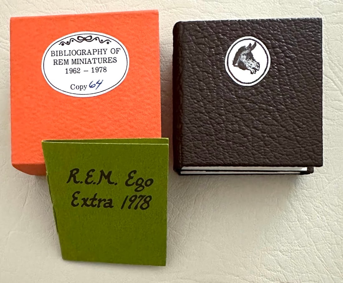 Miniature. Bibliography of REM Miniatures 1962-1978. Signed Limited (1 of 4)