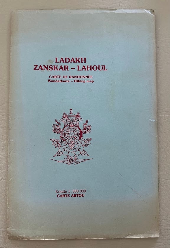 [Map] Ladakh Zanskar - Lahoul.: Geneve, circa 1960's. Folding map within printed card covers; covers with some light fading and darkening and 3 small edge tears, otherwise very good. An excellent map covering this remote area of the