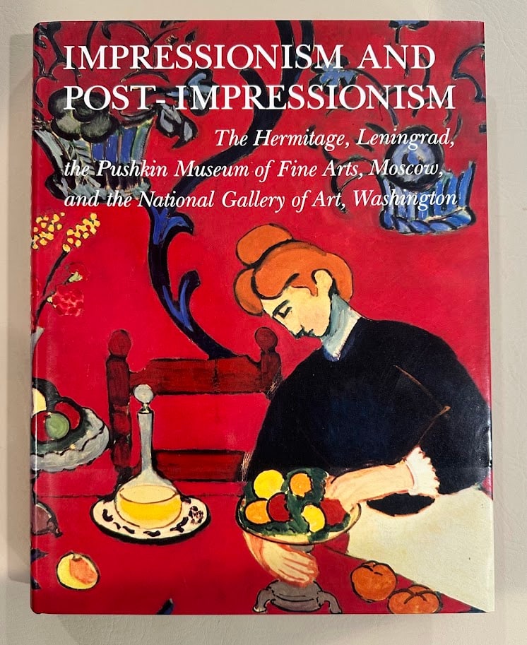 Marina Bessonava & William J. Williams, intro. Impressionism and Post Impressionism. The Hermitage,: New York: 1986. Folio; 336pp; gilt lettered cloth; color pictorial jacket; illustrated throughout with color photographs; fine copy. First edition.
