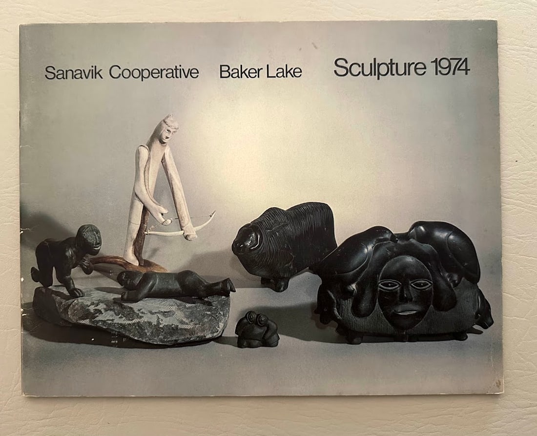Sanavik Cooperative Baker Lake Sculpture 1974. Introduction by George Swinton.: Ottawa: 1974. Oblong large 8vo; 32pp; pictorial card covers; very good copy. Exhibition catalog with 28 illustrations representing a number of artists.