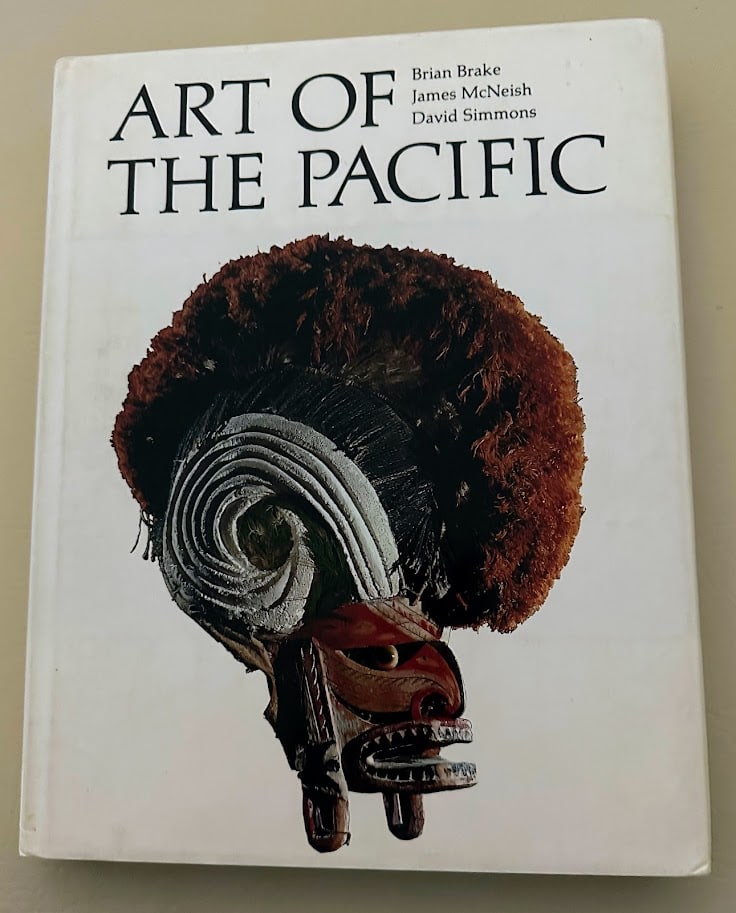 Art of the Pacific. Text by James McNeish.: New York: 1980. 4to; 240pp; cloth; color pictorial jacket; illustrated throughout in color and b/w; lower right corner in blank margin of the first six pages with small light stain. First edition thus