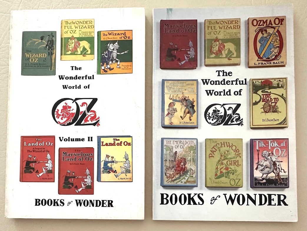 [OZ] The Wonderful World of Oz / The Wonderful World of Oz, volume 11 / The Art of Oz. Three: New York: 1983-1985-1984. All are 8vo, bound in color pictorial card covers; all are profusely illustrated; covers of volume 11 lightly soiled, otherwise a fine set; volume 11 with "Last minute arriva