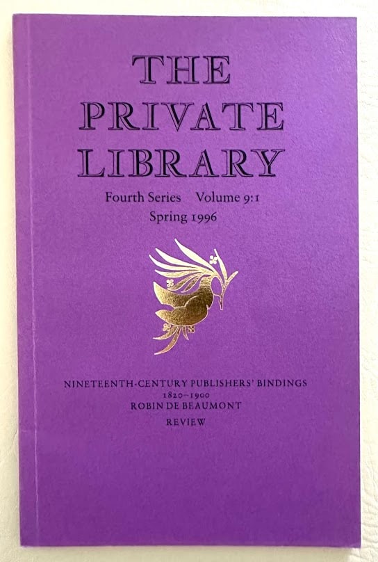 Nineteenth-Century Publishers' Bindings 1820-1900, by Robin de Beaumont. (1 of 4)